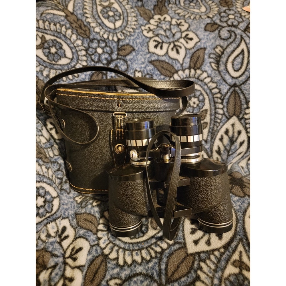 Kalimar Super Variomatic Zoom Binoculars 7x–15x35 w/ Case Vintage Japan